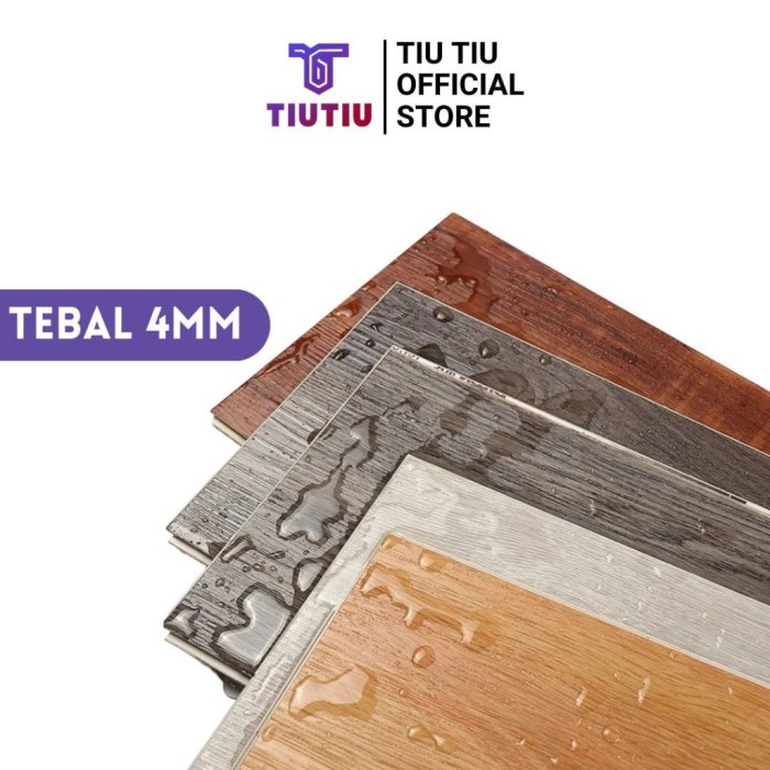 Jual SAMPLE 4MM SPC Lantai Kayu Parket Parkit Parquet Klik 1220mm X ...