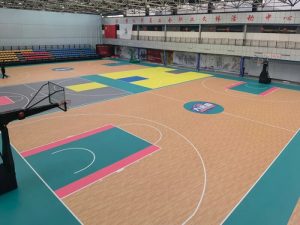 Lantai lapangan basket indoor lantaiparket.id