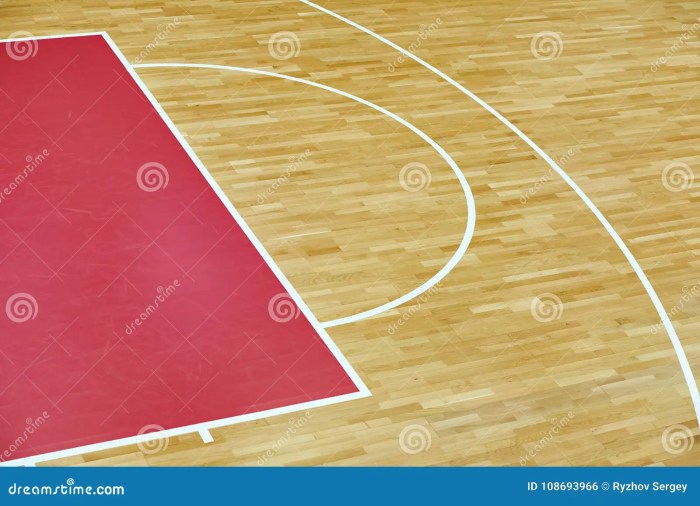 Basketball court parquet floor with classic ball, Stock Photo, Picture ... Perbedaan parket solid dan engineered untuk lapangan basket
