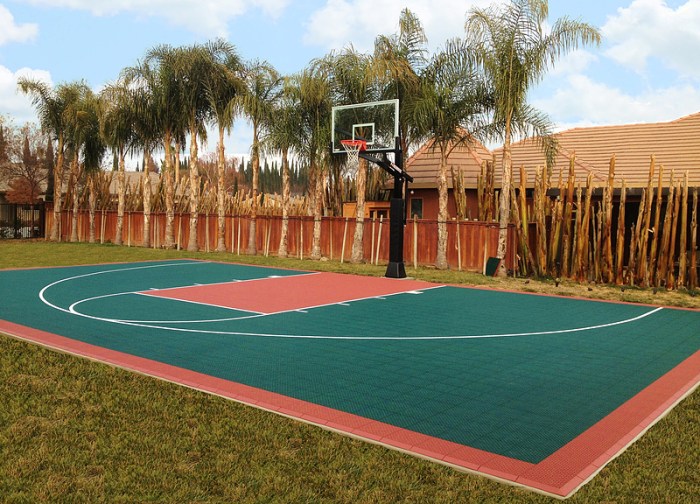 Outdoor Backyard Basketball Court