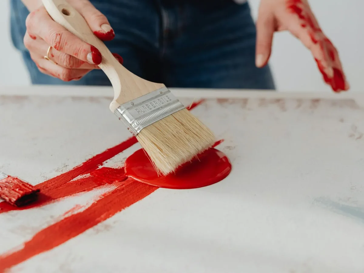 Applying Varnish Brush Painting