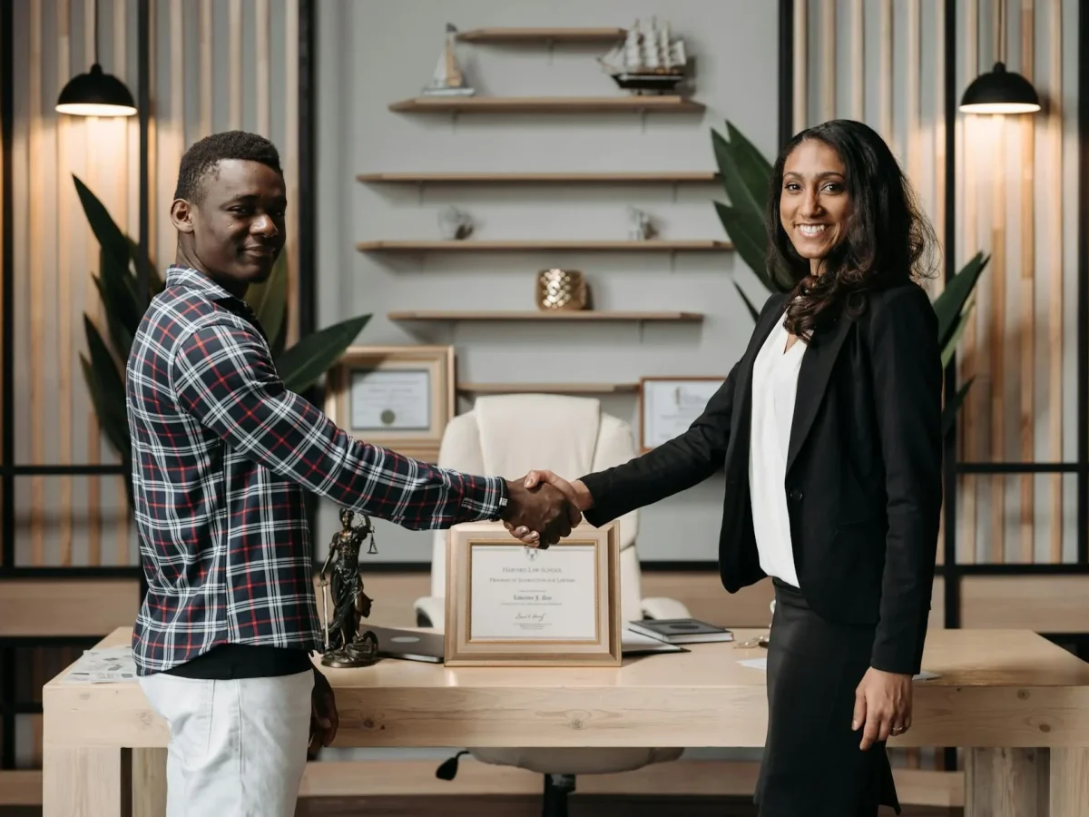 Handshake Contract Wood Samples