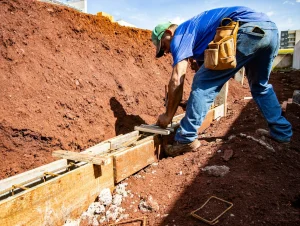 House Foundation Construction Site