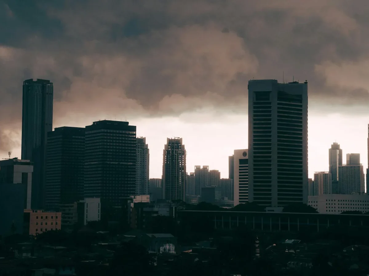 Jakarta Map City Skyline
