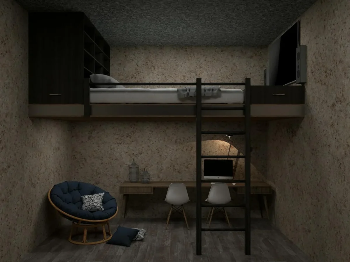 Luxurious Living Room Cozy Bedroom Modern Office