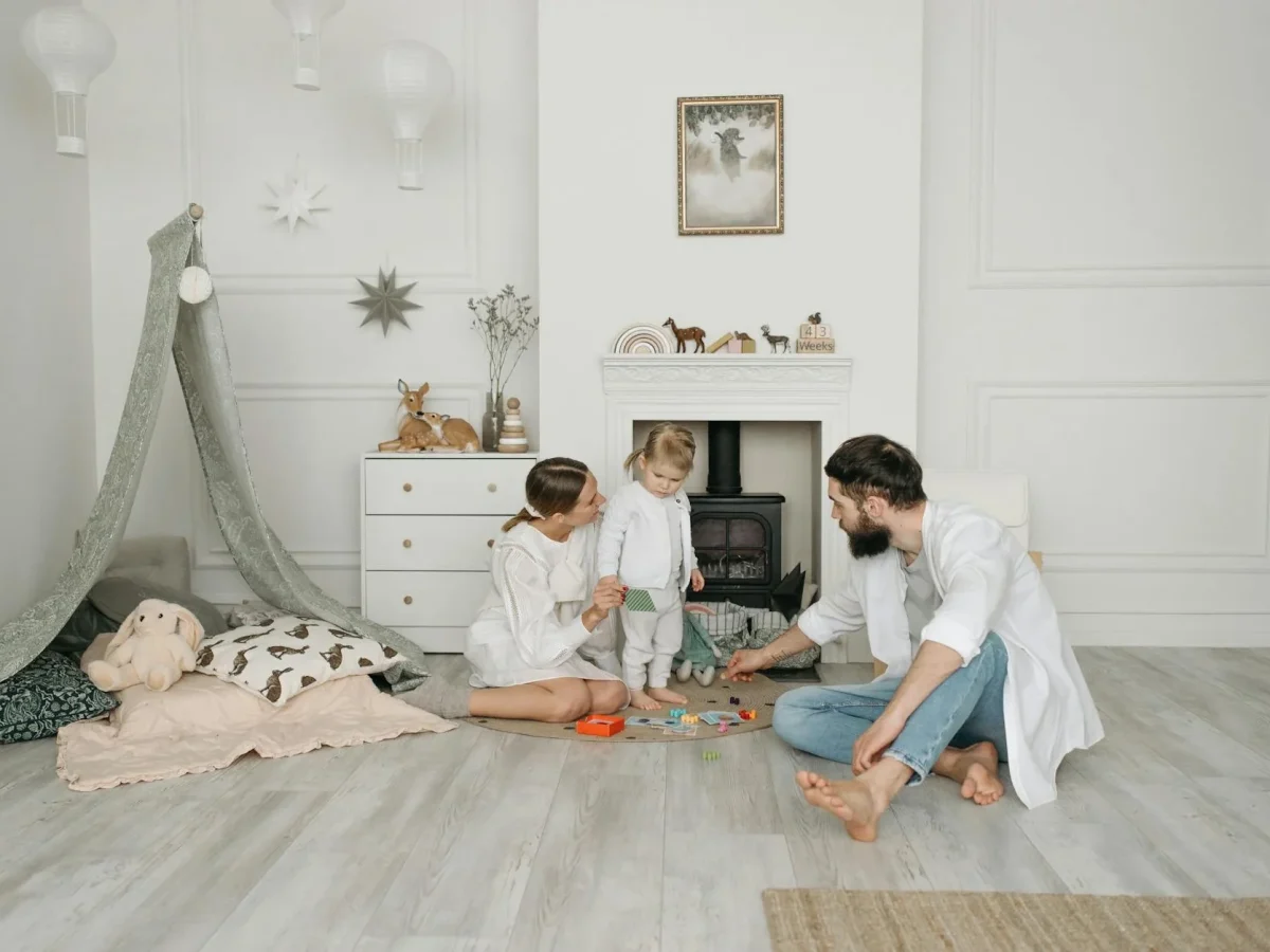 Luxury Home Beautiful Floor Happy Family