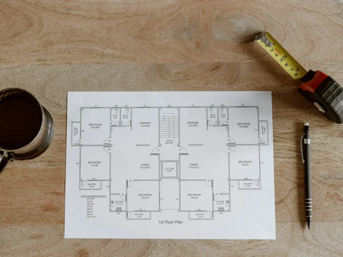 Measuring Tape Floor Plan