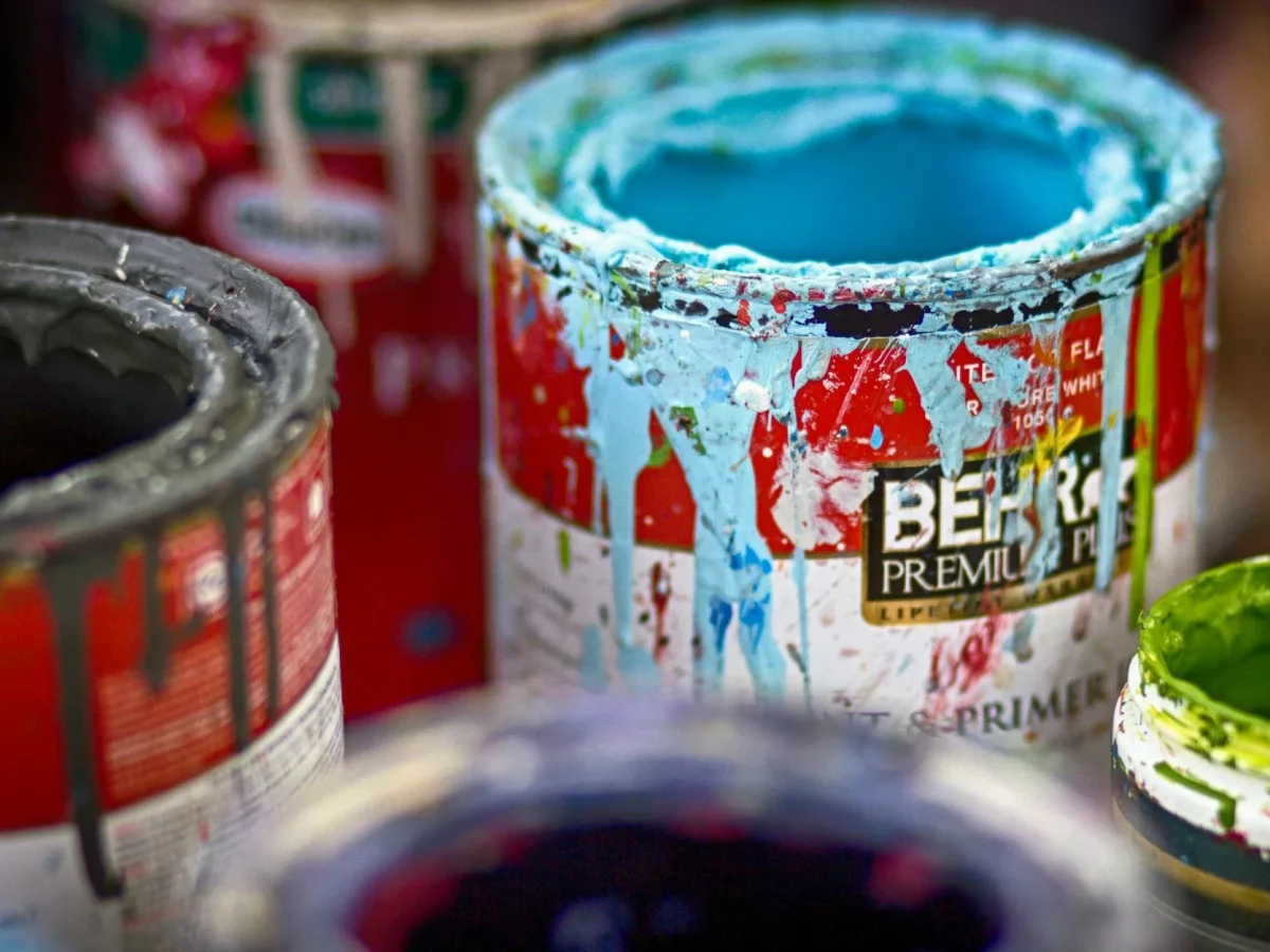 Paint Cans Wood Samples