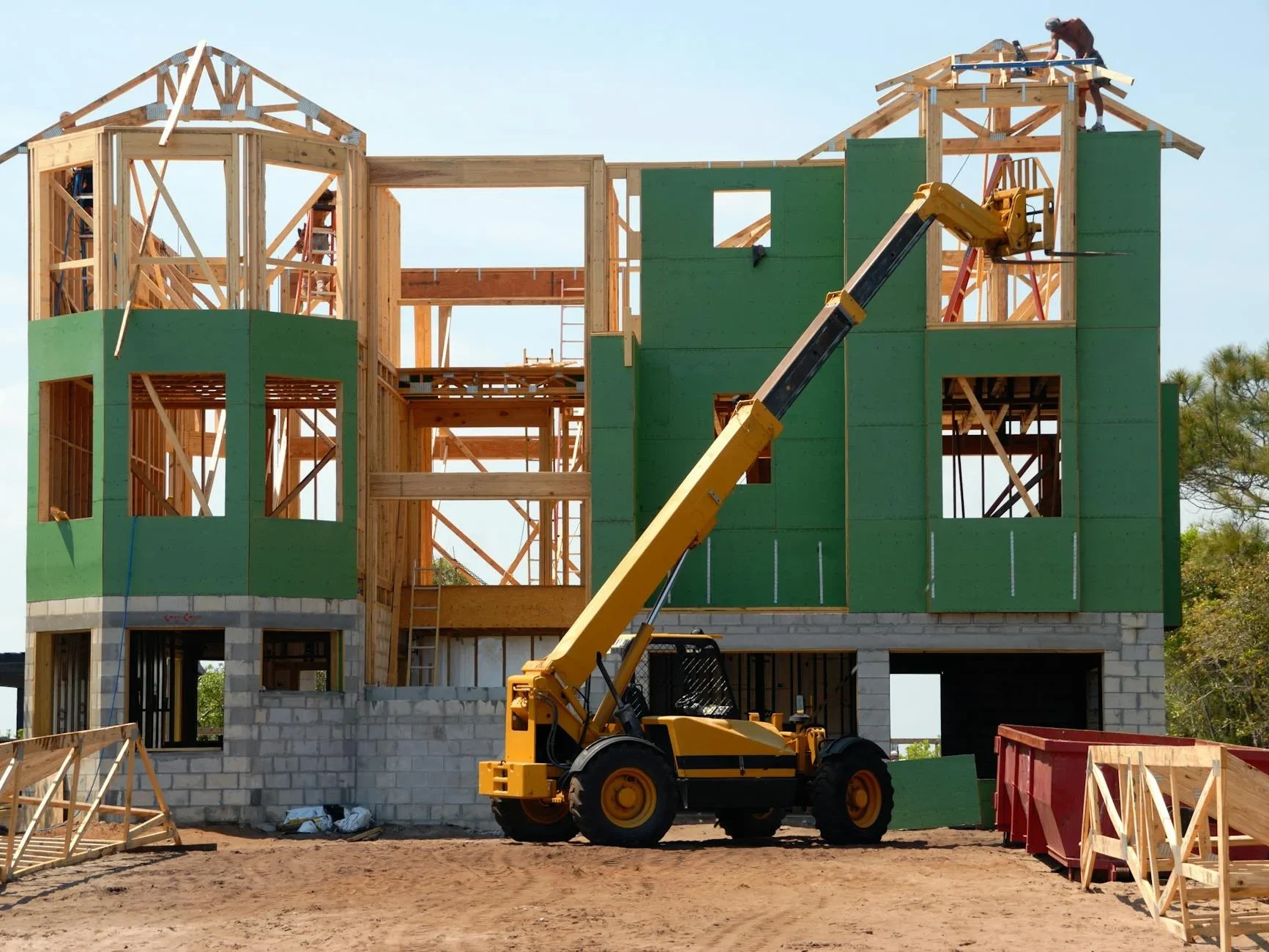 Wood Beam House Construction